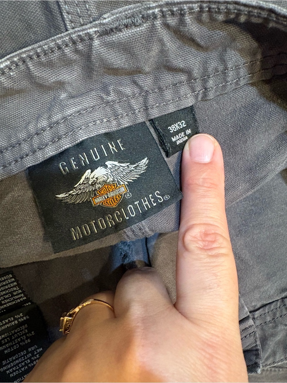 Harley-Davidson Gray Cargo Utility Pants - Picture 3 of 5